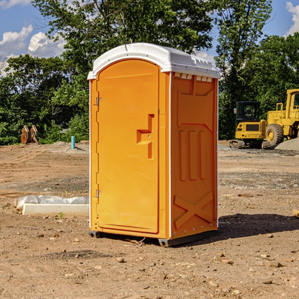 can i customize the exterior of the porta potties with my event logo or branding in Harmony